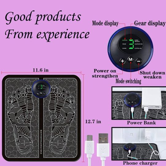 Digital Rechargeable 6 Vibration Foot Massager