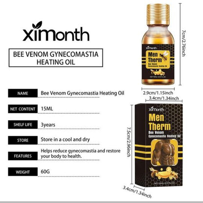 Men Therm Bee Venom Gynecomastia Heating Oil