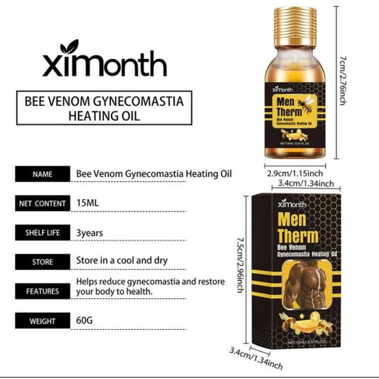 Men Therm Bee Venom Gynecomastia Heating Oil