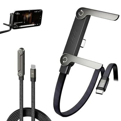 2-in-1 invisible charging cable+folding stand