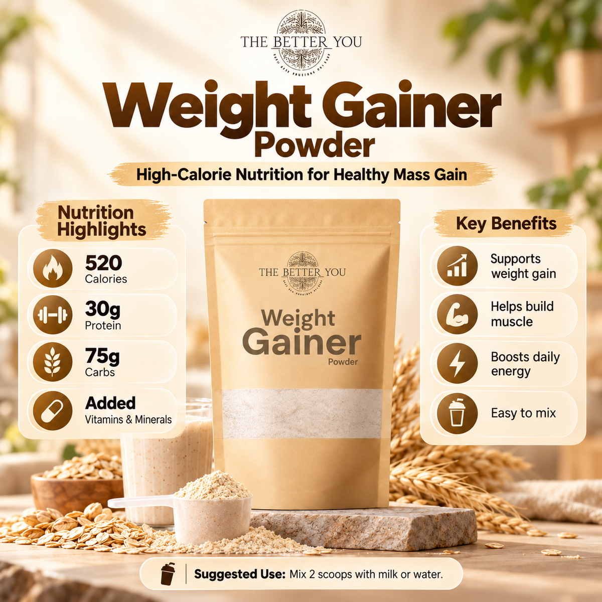 Weight Gainer Powder – 100% Money Back Guarantee