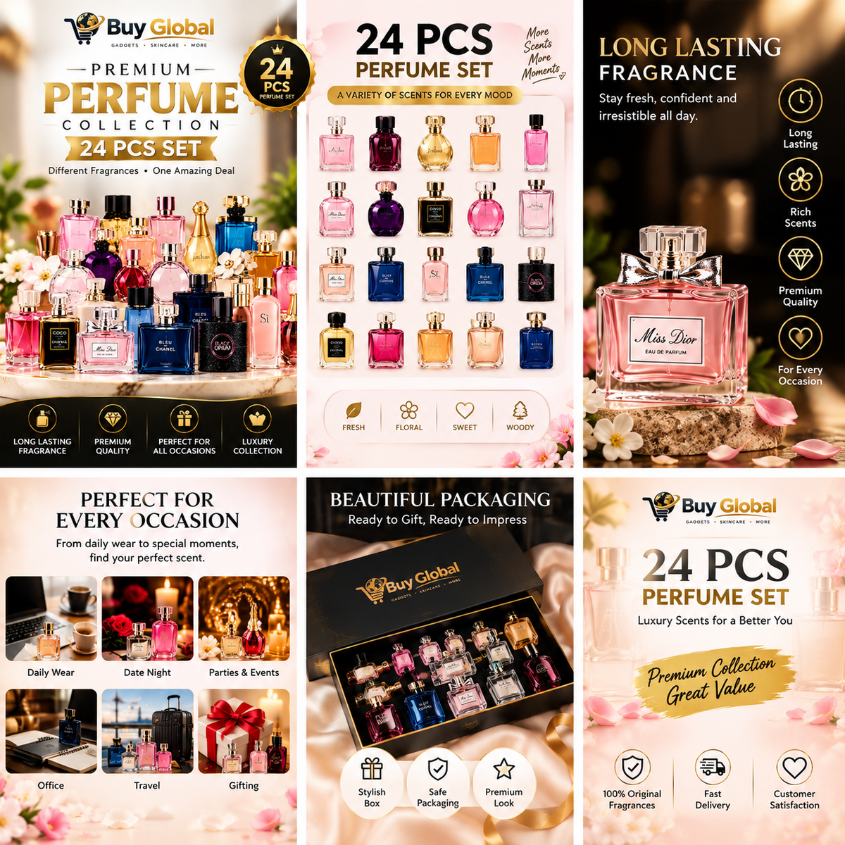 🔥24 Pcs Premium Perfume Collection — Just 120 AED! ✨